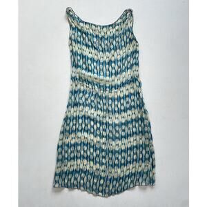 KARA LINE Sheer Geometric Silk Sleeveless Dress / Sz S / Portland Designer Retro